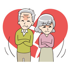Elder couple divorce