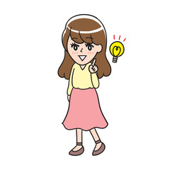 A woman in the office that inspires/Whole body