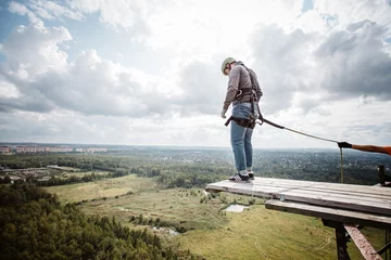 Foto op Plexiglas rope-jumping is an extreme sport for everyone © kulikov922