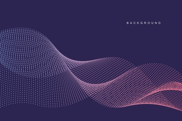 Fototapeta premium Abstract glowing festive background of dots.