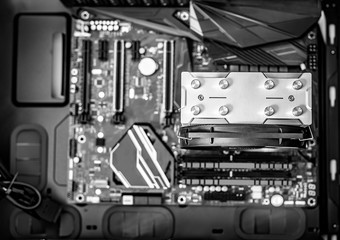 Fototapeta premium Components of the computer at the time of assembly of the PC.