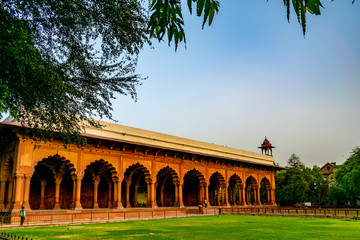 Fototapeta premium Diwan-i-Aam, Red Fort- a sunset view