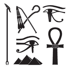 Set of ancient egypt silhouettes - 237026077