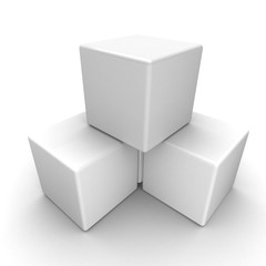 3d box isolated on white background