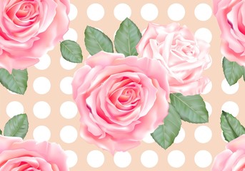 Rose pink color seamless pattern