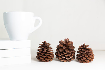 White Cup with space for logo - contains clipping paths