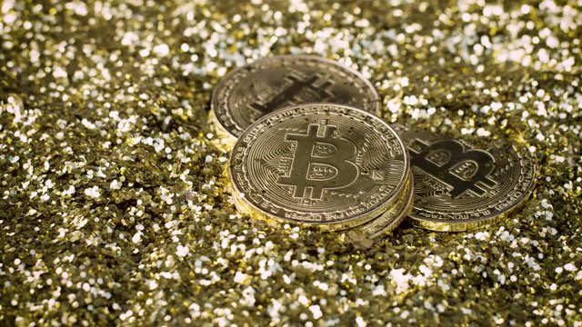 Currency concept - cryptocurrency, bitcon