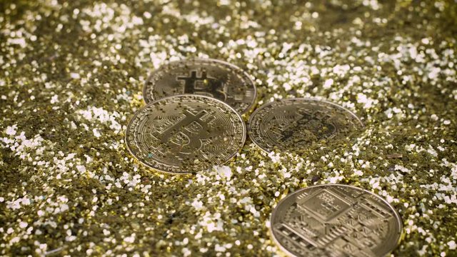 Currency concept - cryptocurrency, bitcon