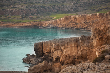 Cliff near the ocean bay