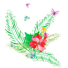 beautiful color tree, isolated on a white