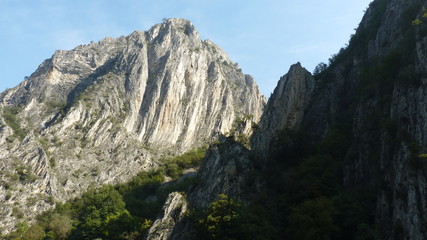 Mountains and lake in Skopje, Macedonia