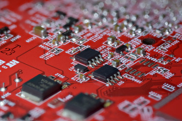 Printed circuit Board with electronic components 