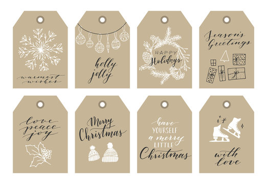 Christmas tag collection.