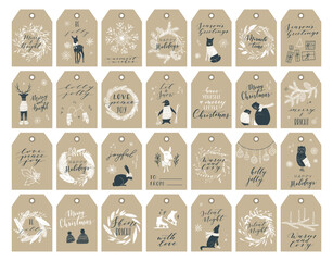Christmas tag collection.