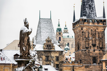 Fototapeta premium Prague winter morning