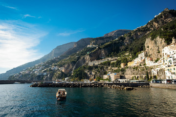 Fototapeta na wymiar Amalfi, a small town and comune in the province of Salerno, Italy,
