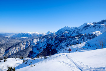 Fototapeta na wymiar Skitour im Garmischer Hinterland