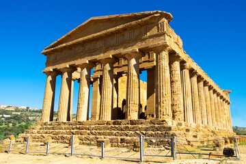 Temple of Concordia in the Valley of the Temples at Agrigento - Sicily