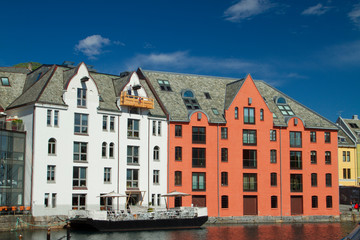 Naklejka premium Alesund is a city in Norway.