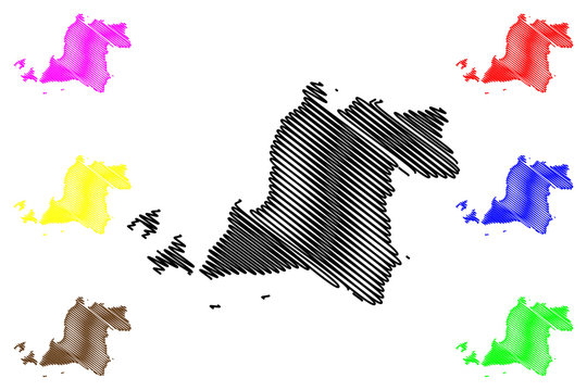 Banten (Subdivisions of Indonesia, Provinces of Indonesia) map vector illustration, scribble sketch Banten - Java - map