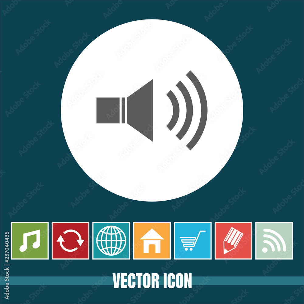 Poster very useful vector icon of volume with bonus icons very useful for mobile app, software & web