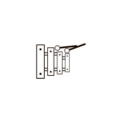 xylophone icon. flat design