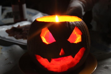 Calabaza iluminada