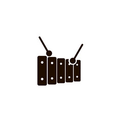 xylophone icon. flat design