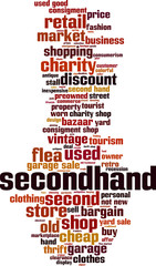 Obraz premium Secondhand word cloud