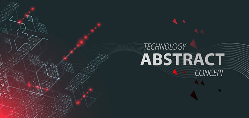 Technology background. Binary computer code.  Vector illustration.