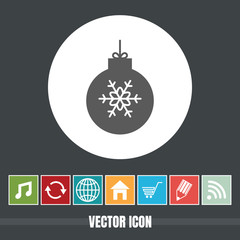 very Useful Vector Icon Of christmas ball with Bonus Icons Very Useful For Mobile App, Software & Web
