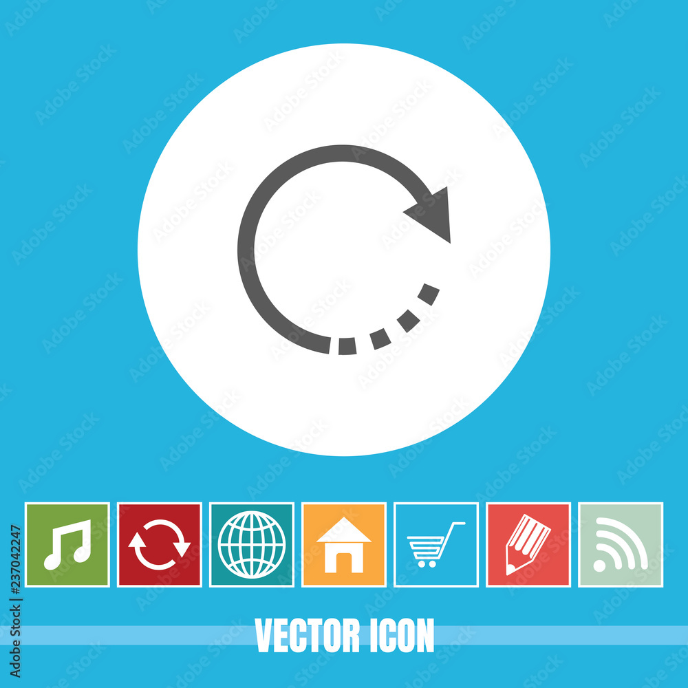 Poster very useful vector icon of recycle with bonus icons very useful for mobile app, software & web