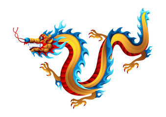 Obraz premium Illustration of Chinese dragon.