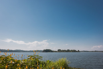 Lake view, blue lake