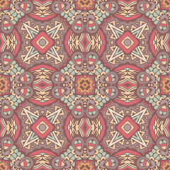 Abstract colorful geometric ethnic seamless pattern ornamental