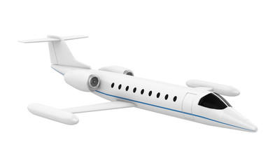 Private Jet Airplane Isolated