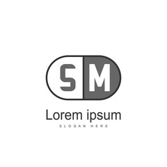 Obraz premium Initial letter SM logo template design. minimal letter logo