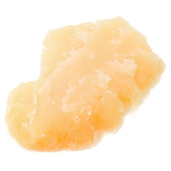 One parmesan cheese shred isolated on white background cutout