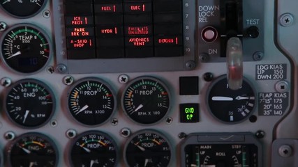 Close up control panel of small plane helicopter dropping aircraft airplane cabin captain engine flight flying pilot transportation travel air force