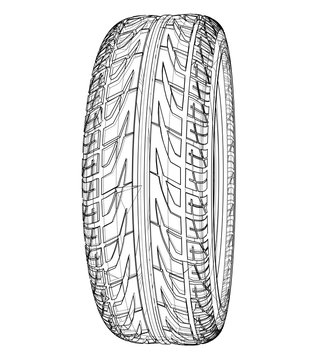 recommend clip art: Car tire concept. 3d illustration