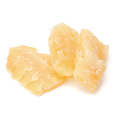 shredded parmesan cheese isolated on white background cutout