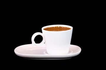 Turkish coffee with isolated black background