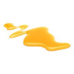 Sweet honey drips isolated on white background. Syrup droplet, nectar drops.