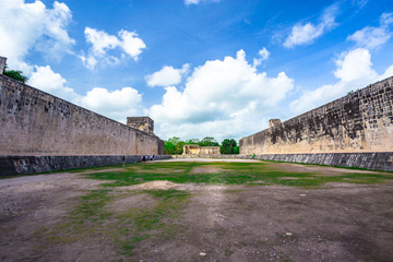 The Chichen Itza Maya ruins in Yucatan Peninsula Mexico