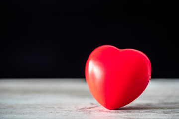 Big heart isolated in black. Valentines day concept. © Victor