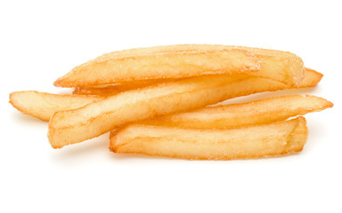 French Fried Potatoes isolated on white background