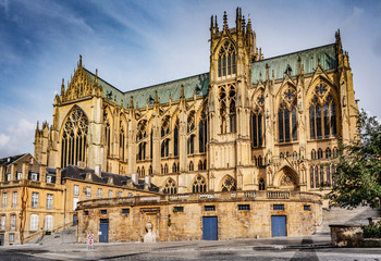 Metz - Kathedrale Saint-Étienne - obrazy, fototapety, plakaty