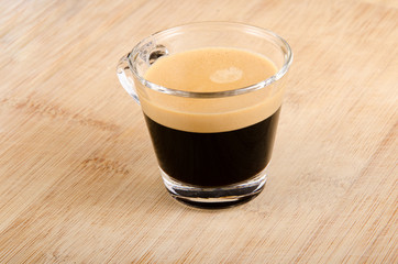 A glass of espresso