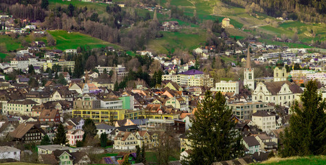 Altstätten, St. Gallen - Blick auf die alte Stadt