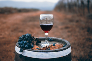Glass of red wine